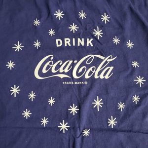 COCA-COLA x PACSUN 2021 Blue/Purple "Drink Coca-Cola" Snowflake T-shirt Size M